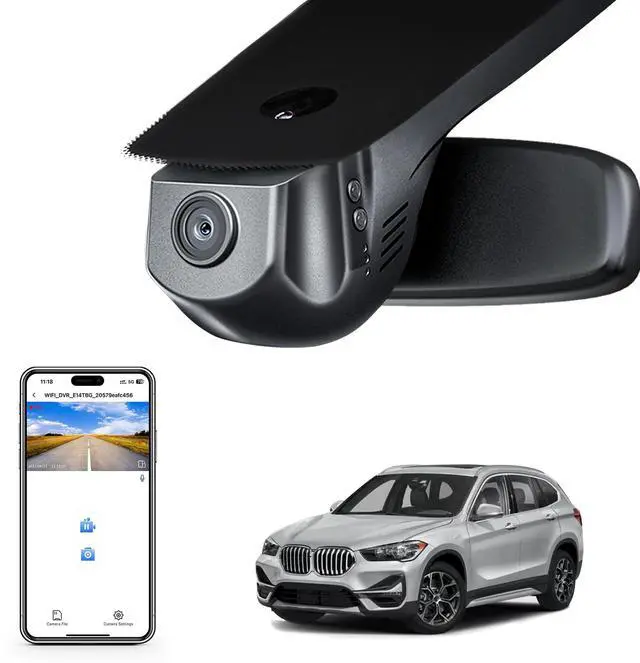 Main image of Mangoal 4K Dash Cam Custom for BMW X1 Gen2 F48/F49 2017 2018(Model A), sDrive28i xDrive28i, OEM Style, 2160P UHD Video, WiFi & APP, 64GB Card