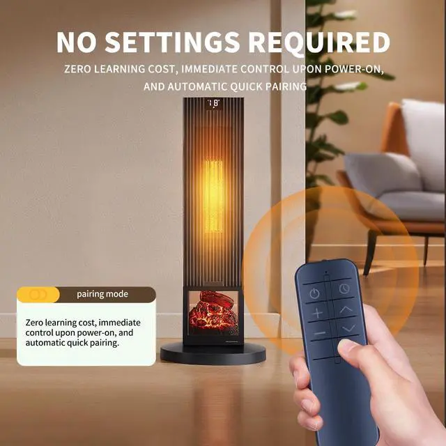 Alt view image 3 of 5 - Snrigw Replacement Remote Control for VEITO Energy Saving Fan 1500W 2500W Heater