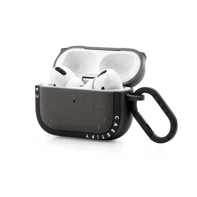 Alt view image 3 of 4 - CASETiFY Bounce Airpods Pro (1st/2nd Gen) Case with Ring - You are Exactly - Matte Charcoal