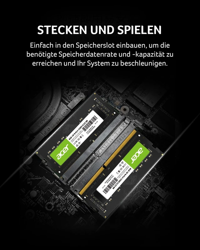 Alt view image 5 of 5 - Acer SD100 8GB RAM DDR4 (1x8GB) Laptop Ram 3200 MHz SODIMM PC4-2500 CL22 Memory 1.2v - BL.9BWWA.206