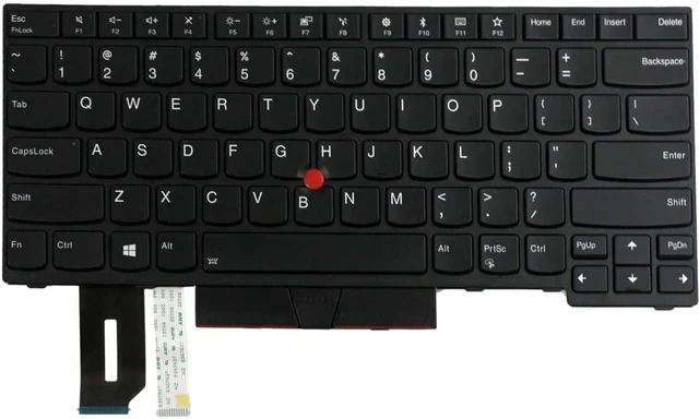 Main image of Errum Replacement Keyboard for Thinkpad T480S T490S X390 X395 20RB, US Layout Laptop Keyboard Without Backlighting, US Layout