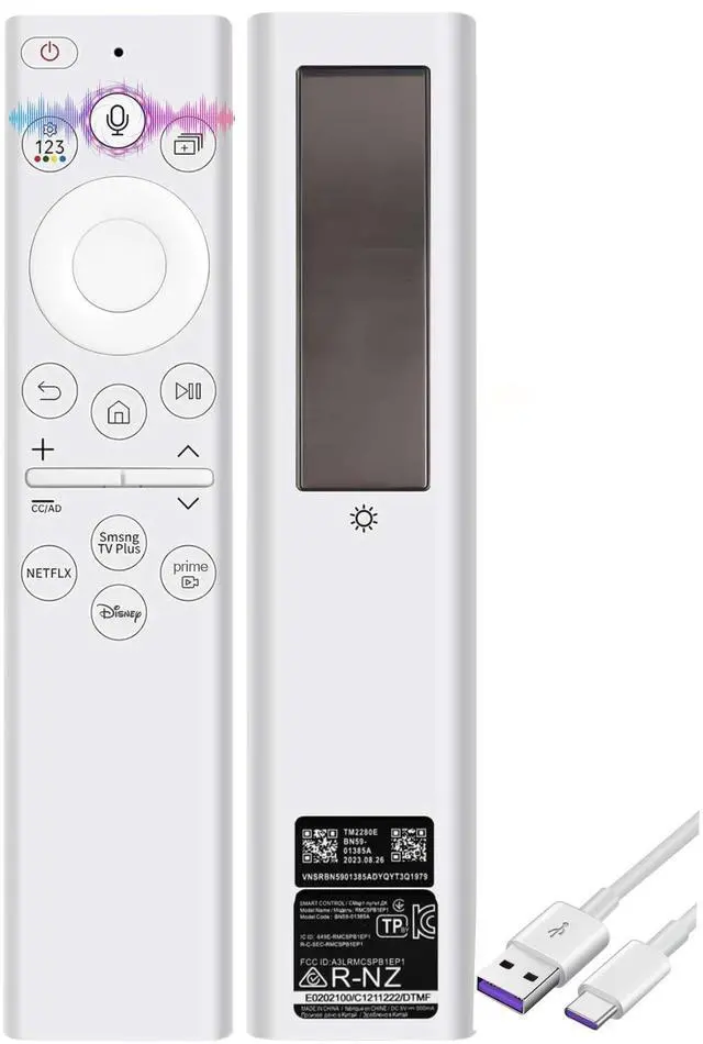 Main image of for Samsung Frame TV Remote, for 2018-2024 Samsung Remote Control for Smart TV with Voice Control. with Solarcell. 2-Year Warranty.