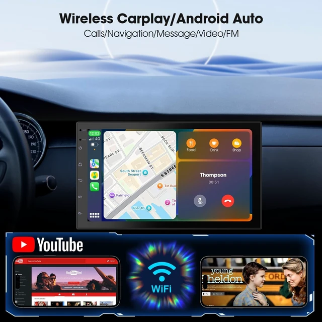 Alt view image 3 of 5 - Haudio 2 Din Car Radio with Wireless CarPlay & Android Auto, 7 Inch Touchscreen Car Stereo with Mirror Link,Android 13,Voice Control, FM/RDS, 25 Sets UI Fit All Cars (2+32GB NO Camera)