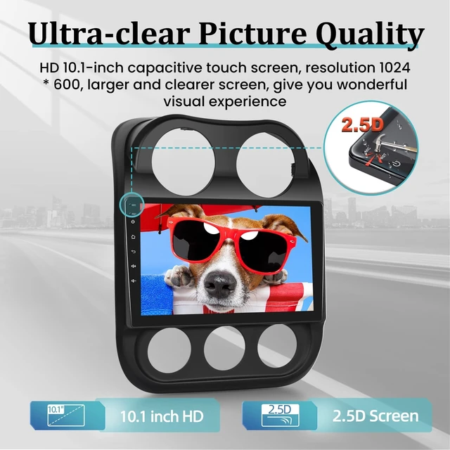 Alt view image 5 of 5 - NHOPEEW 2+32G 10.1'' Android Car Stereo for Jeep Patriot Compass 2010-2016