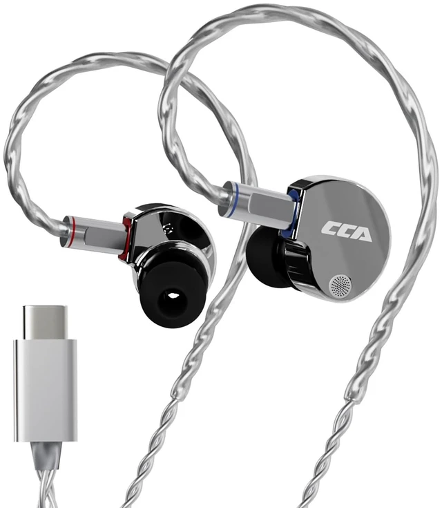 Main image of CCA Phoenix in-Ear Monitor Headphones Dual-Magnet Dynamic Driver IEM with HiFi Clear Sound & Deep Bass, Full-Metal Professional Gaming Earbuds for Musicians, Singers, and Audiophiles(USB C Plug)