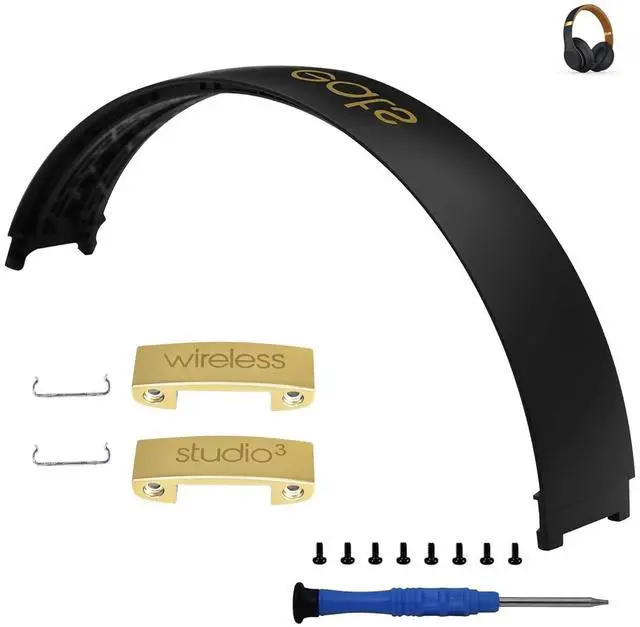 Main image of Studio 3 Replacement Headband & Hinge Replacement for Beats Studio3 Headphone,Durable Parts Accessories Repair Kit Set(Black Gold)