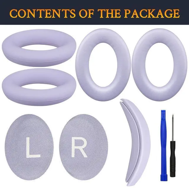 Alt view image 4 of 4 - SOULWIT Replacement Kit for Bose QuietComfort 45 (QC45)/Quiet Comfort 35 (QC35, QC35II)/QC SE/QC Wireless Headphones, Ear Pads Cushions + Headband + Silicone Earpads Cover Protector - Chille