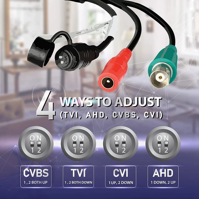 Alt view image 2 of 2 - Marquis 5MP Infrared HD TVI/CVI/AHD/CVI Turret Dome CCTV Security Camera, Indoor Outdoor Color Night Vision Waterproof Analog Surveillance Camera 2.8mm Lens (5MP Infrared)