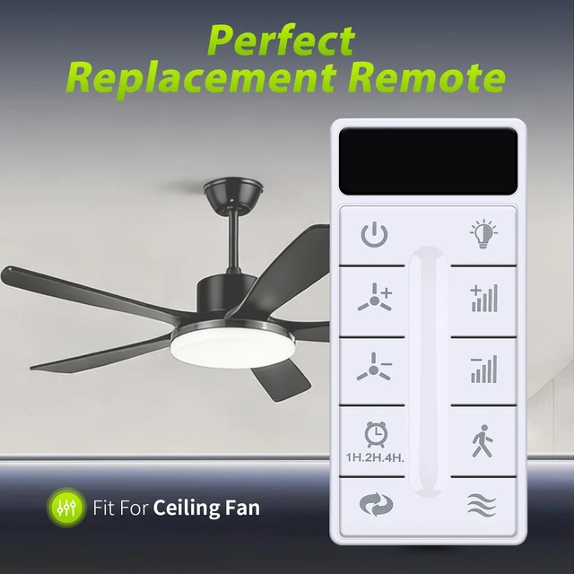 Alt view image 3 of 5 - HZIME Replacement Remote Control for Wisful 56", KOWNPY 52" Ceiling Fans