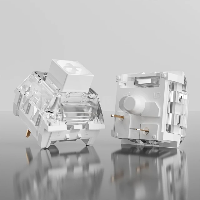 Alt view image 4 of 5 - DRAOZA Kailh Box White Pro Switch - Clicky Mechanical Switches, Dustproof and Waterproof, 45gf Force, 80M Keystrokes, for Gaming & Typing, MX Compatible(108pcs)
