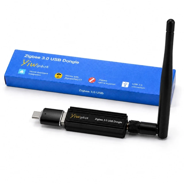 Main image of Yiwipbot Zigbee Dongle ^^ EFR32MG21+CH9102F ^^ with USB A to Type C Adapter