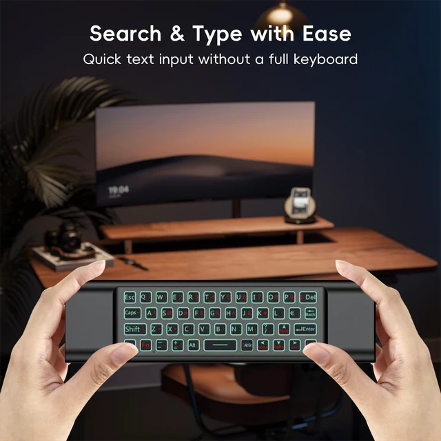 Alt view image 4 of 5 - iPazzPort Mini Air Mouse Remote with Keyboard, AAA Battery Powered