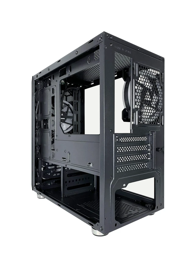 Alt view image 5 of 5 - Apevia PRODIGY-BK Micro-ATX Gaming PC Case, High Airflow with 3X RGB Fans