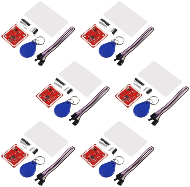 Main image of D-FLIFE 6pcs PN532 NFC NXP RFID Module V3 Kit Near Field Communication Reader Module Kit I2C SPI HSU with S50 White Card Key Card for Arduino Raspberry Pi DIY Smart Phone Android Phone
