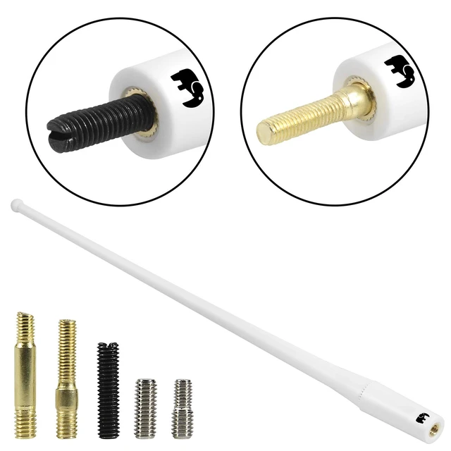 Alt view image 3 of 5 - ONE250 13" Inches Flexible Rubber Antenna, Compatible with Toyota Tundra (1999-2023), Toyota Tacoma (1995-2016), FJ Cruiser (2007-2015), Highlander - Designed for Optimized FM/AM Reception (White)