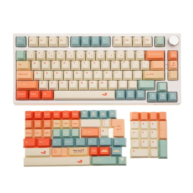 Alt view image 2 of 5 - GK GAMAKAY 145 Keys Summer Love Theme Keycaps Set, Cherry Profile