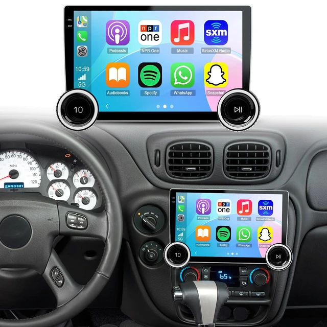 Alt view image 3 of 5 - 10.1 Inch Android 15 Car Stereo Radio for Chevy Trailblazer 2002-2009