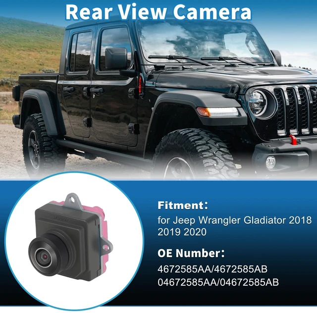 Alt view image 2 of 5 - A ABSOPRO 4672585AA Rear View Camera for Jeep Wrangler JL 2018-2021