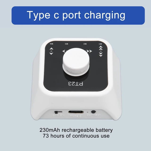 Alt view image 2 of 5 - Page Turner Pedal Bluetooth5.3 for Computer Phone Tablets WindowsOS XAndroid iOS, Type C Rechargeable Multimedia Remote Controller Key Switch (White)