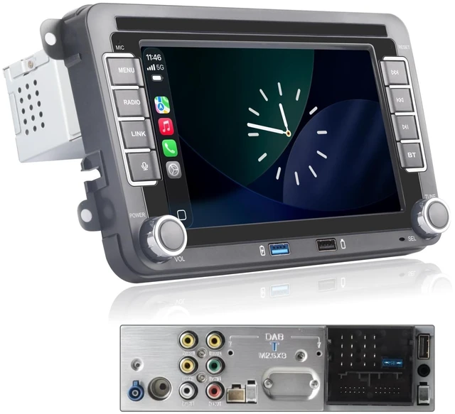 Main image of Car Stereo Compatible with Wireless Carplay/Android Auto for VW Golf 5 6 Passat Jetta Caddy EOS T5 Tiguan Touran CC Polo with Quadlock Port Touch Screen/Bluetooth/FM/AM/USB