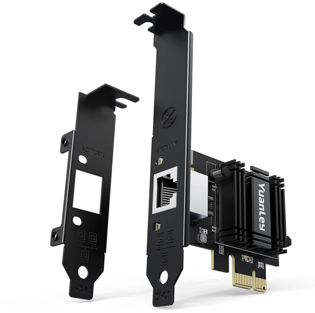 Main image of 10G PCIe Network Card, YuanLey 10G Base-T Ethernet Card with Realtek RTL8127AT Conrtoller, PCIE to 10Gb RJ45 Ethernet Adapter NIC Compatible with PCI Express X1,X4,X8,X16, Support WOL