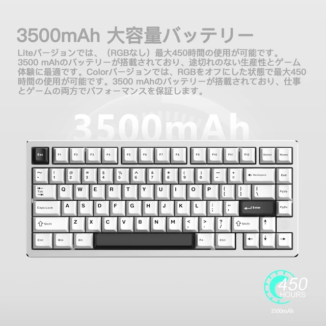 Alt view image 3 of 5 - KIBU WOBKEY Rainy75 75% Tri-Mode Mechanical Keyboard, CNC Aluminum Custom Wireless Keyboard, Hot Swappable, VIA Programmable, Violet Switch, BT/2.4G/Wired for Mac/Win(Lite Silver)