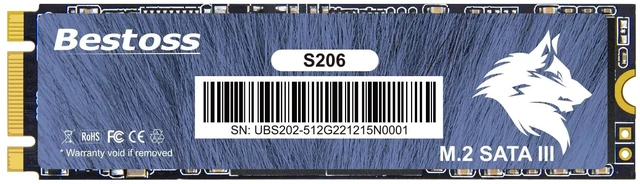 Main image of Bestoss M.2 SATA III 6Gb/s NGFF 1TB SSD 3D NAND Solid State Drive