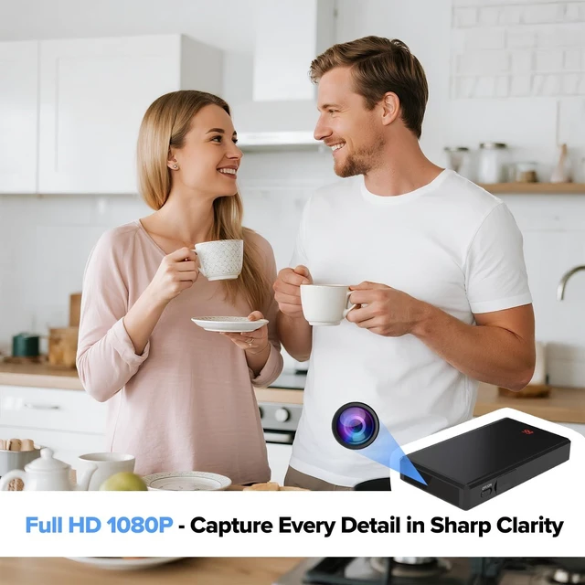 Alt view image 3 of 5 - DuboCam WiFi Hidden Camera Portable Charger - HD 1080P Wireless Nanny Cam for Home/Office Use - Night Vision