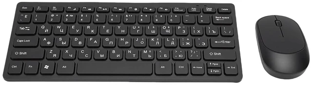 Main image of Tangxi Wireless Keyboard and Mouse Combo, Ultra Slim Keyboard Mouse Set, 78 Russian Keys Layout, Ergonomic and Silent, 2.4G USB Receiver, for Laptop, PC