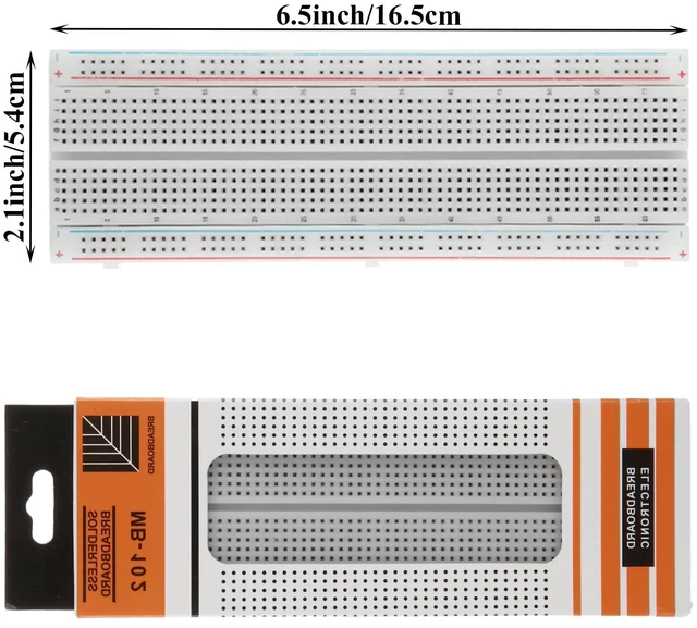 Alt view image 2 of 5 - ZUQIAN 20 Pack Breadboard 830 Point Solderless Prototype PCB Board Kit, Breadboards Protoboard MB-102 for Proto Shield Distribution Connecting Blocks, Arduino DIY Electronics Kit