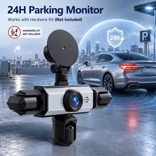 Alt view image 4 of 5 - 5 Channel Dash Cam 360View, Volxcereo 1080P Dash Camera for Cars