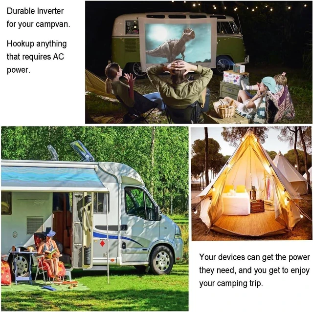 Alt view image 4 of 4 - 700W Power Inverter DC 12V to 110V/120V AC Car Converter