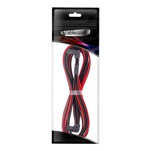 Alt view image 3 of 3 - CableMod Pro ModMesh 12V-2x6 PCIe Cable for Corsair T5 (Blk+Red, 16p,90A)
