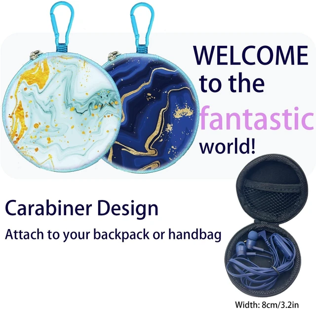 Alt view image 2 of 5 - 2-Pack Teens Wired Earbuds with Cases, 3.5mm School Headphones,Starry Beach