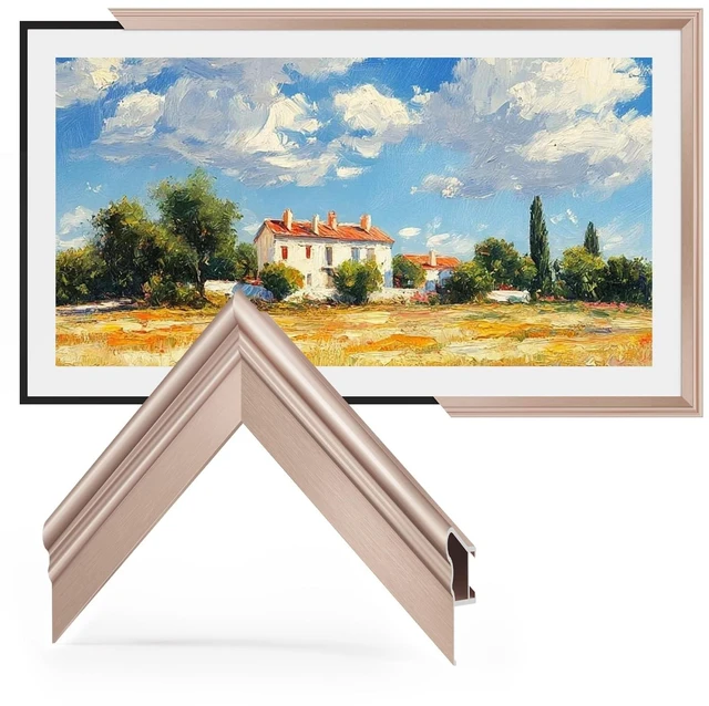 Main image of VueFrame TV Frames 55" Deco Only for Samsung The Frame TV and Pro TVs (Fits 2021-2026, LS03A, LS03B, LS03C, LS03D, LS03FA, LS03FW, LS03HE, LS03HW), Alloy Bezel Modern & Minimalist Styles, Easy I