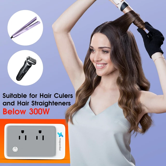 Alt view image 2 of 5 - Mapambo 220V to 110V Voltage Converter US to Europe for Curling Iron and Hair Straighteners, Power Converter for European Travel Plug Adapter with 2 USB A & 2 USB C PortsGrey