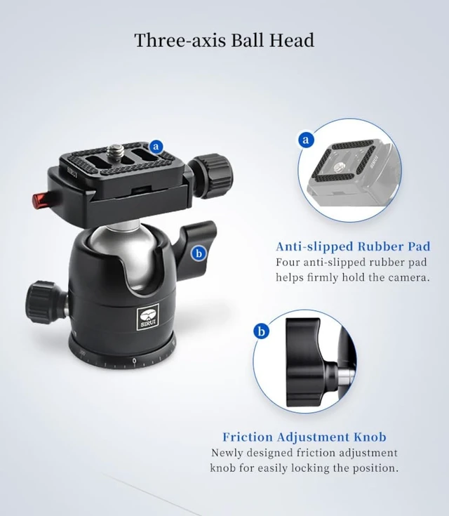 Alt view image 5 of 5 - SIRUI T-0S Series Travel Tripod with B-00 Ball Head (T-004SK+B-00K)