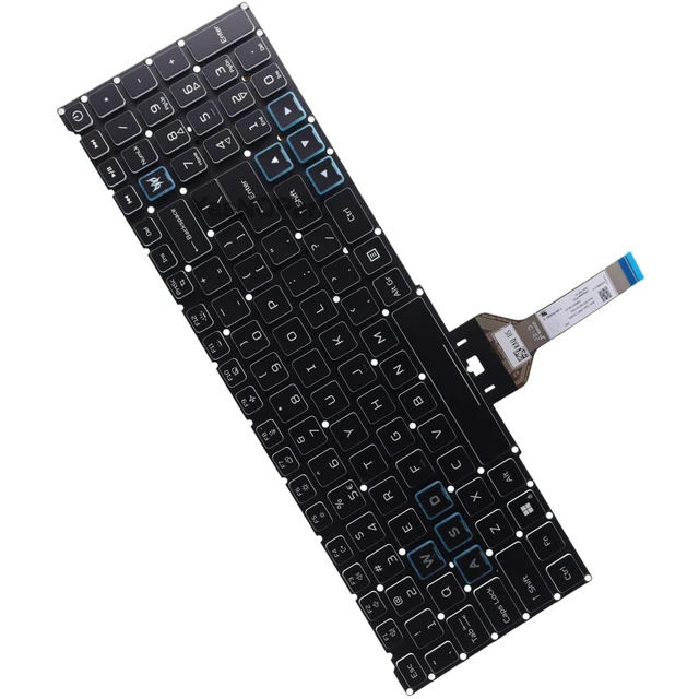 Alt view image 3 of 5 - YESNOPART 4-Zone RGB Backlit Keyboard Replacement for Acer PHN16-71 PHN16-72 PHN18-71 AN515-58 AN515-57 AN515-55 PH315-52 PH315-53