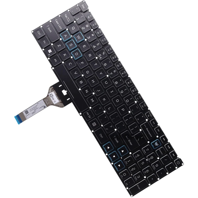 Alt view image 5 of 5 - YESNOPART 4-Zone RGB Backlit Keyboard Replacement for Acer PHN16-71 PHN16-72 PHN18-71 AN515-58 AN515-57 AN515-55 PH315-52 PH315-53