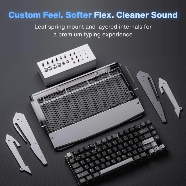 Alt view image 3 of 5 - Black Diamond 75 V2 Wireless Mechanical Gaming Keyboard 75% Keyboard White