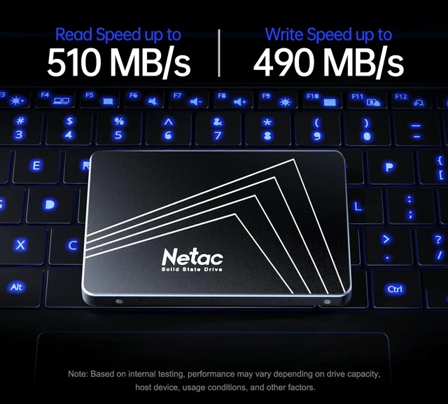 Alt view image 2 of 5 - Netac SSD 240GB Internal Solid State Drive Hard Drive Up to 510 MB/s SATA SSD 2.5 Inch SATAIII 6Gb/s, Easy to Install, Notebook Tablet Desktop PC - 240GB