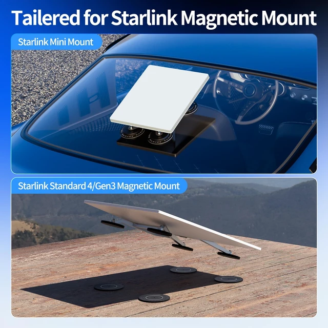 Alt view image 2 of 5 - Starlink Magnetic Mount Plates, Adhesive Iron Pads for Non-Magnetic Roof