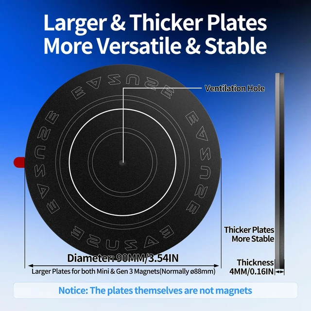 Alt view image 3 of 5 - Starlink Magnetic Mount Plates, Adhesive Iron Pads for Non-Magnetic Roof