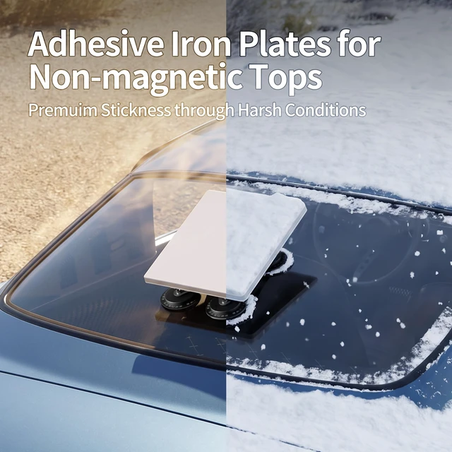 Alt view image 4 of 5 - Starlink Magnetic Mount Plates, Adhesive Iron Pads for Non-Magnetic Roof