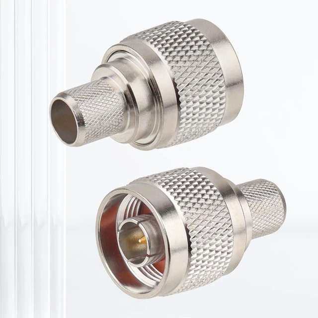 Alt view image 2 of 5 - MOOKEERF N Male Crimp Connector 50 ohm N Male Plug Crimp Coax Connector Adapter for LMR400 RG8 RG8U RG213 Cable (Pack of 10)