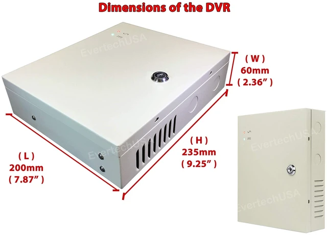 Alt view image 4 of 5 - Evertech 16 Channel 12 Volt DC Output CCTV Distributed Power Supply Box for Security Camera with 18 Pcs. DC Male Pigtail