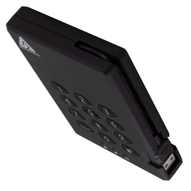 Alt view image 4 of 5 - Apricorn 1TB Aegis Padlock USB 3.0 SSD 256-Bit Encrypted Portable Drive (A25-3PL256-S1000)