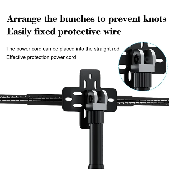 Alt view image 2 of 5 - Tangxi 3D Fan Projector Mount Bracket, Universal 3D Holographic Projector Ceiling Mount Bracket, 15.5-24 inch Adjustable Extendable Mount Holder, 4KG Load Capacity, Black