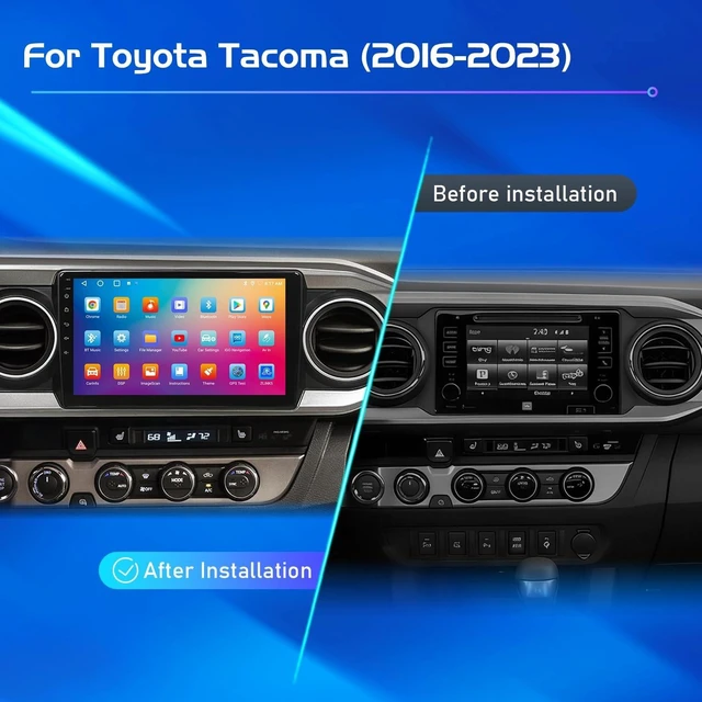 Alt view image 3 of 5 - Car Radio Stereo for Toyota Tacoma 2016-2023, 8 Core, Android 14, Head Unit with Wireless Carplay&Android Auto, Bluetooth, Voice Control, 10.1" HD Touchscreen, AM/FM/RDS, Backup Camera, SWC