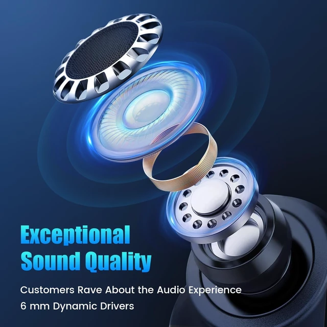 Alt view image 3 of 5 - Ertuly Sleep Earbuds for Side Sleepers Small Ear Buds for Sleeping Headphones Comfortable Noise Blocking LED Power Display Music Sleep Dual Mode for Working Hiking Sleeping(Deep Gold)